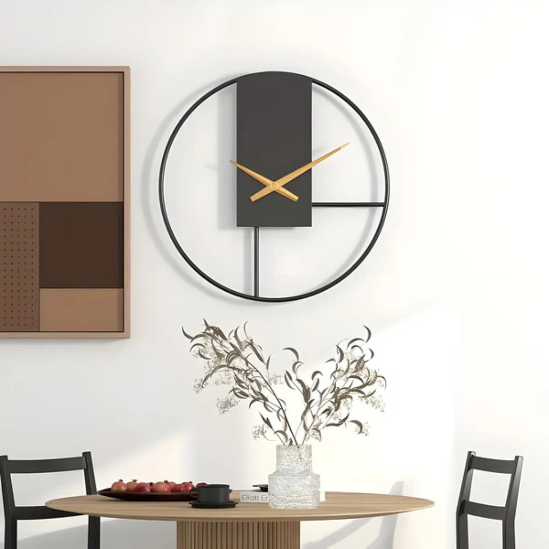 Minimalistische Wanduhr - Stilvolles, geräuschloses Design