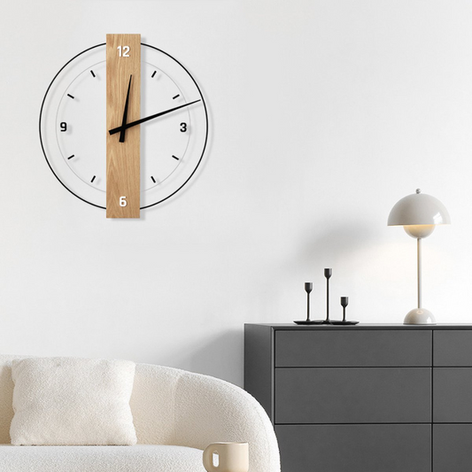 Elegante Stille Wanduhr für stilvolles Wohnzimmer-Design