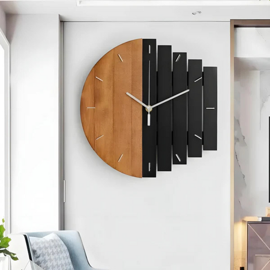 Stilvolle große Holzwanduhr für Ihr Wohnzimmer