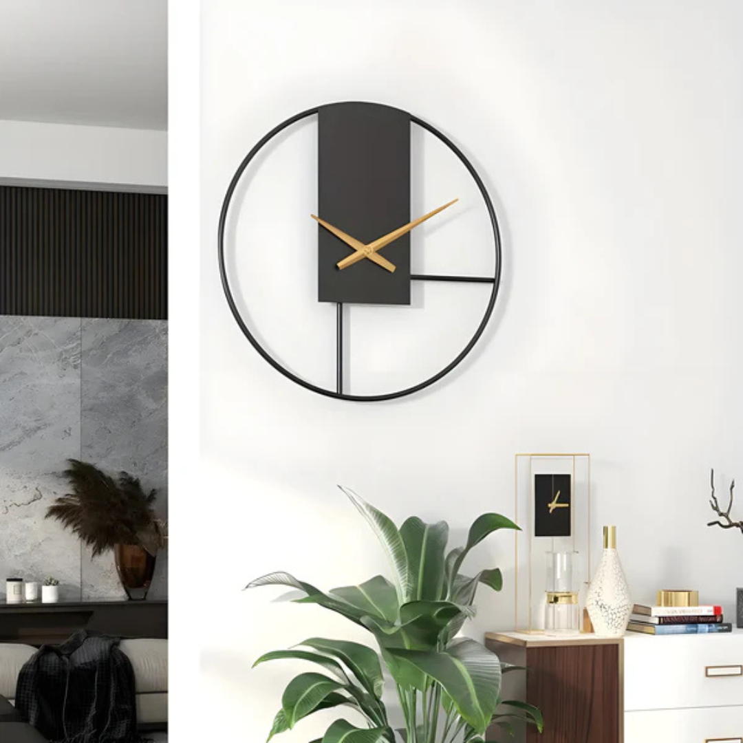 Minimalistische Wanduhr - Stilvolles, geräuschloses Design