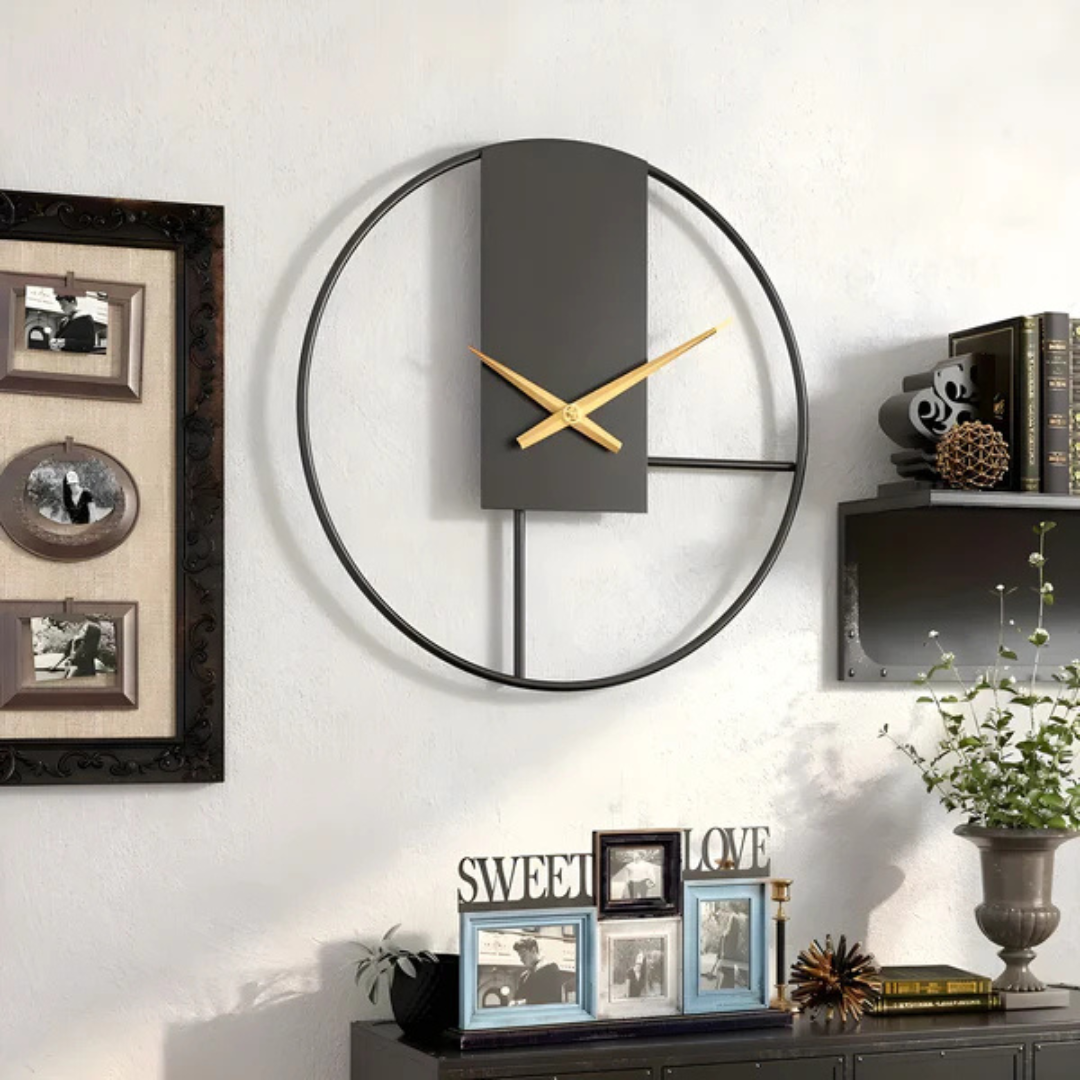 Minimalistische Wanduhr - Stilvolles, geräuschloses Design