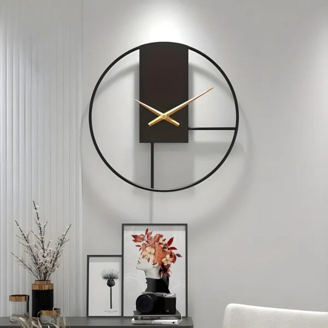 Minimalistische Wanduhr - Stilvolles, geräuschloses Design