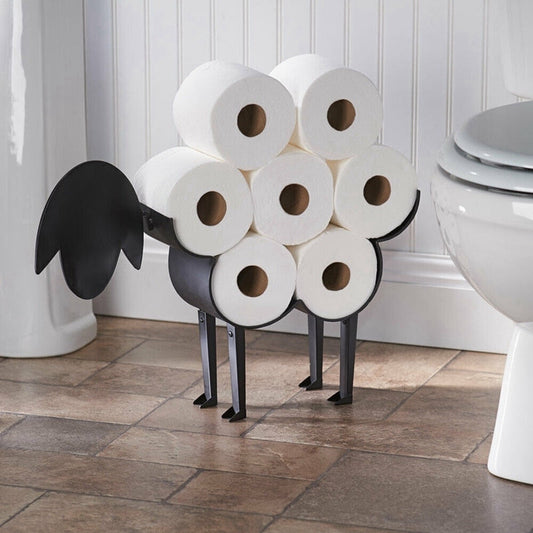 Freistehender Toilettenpapierhalter aus Metall für 7 Rollen