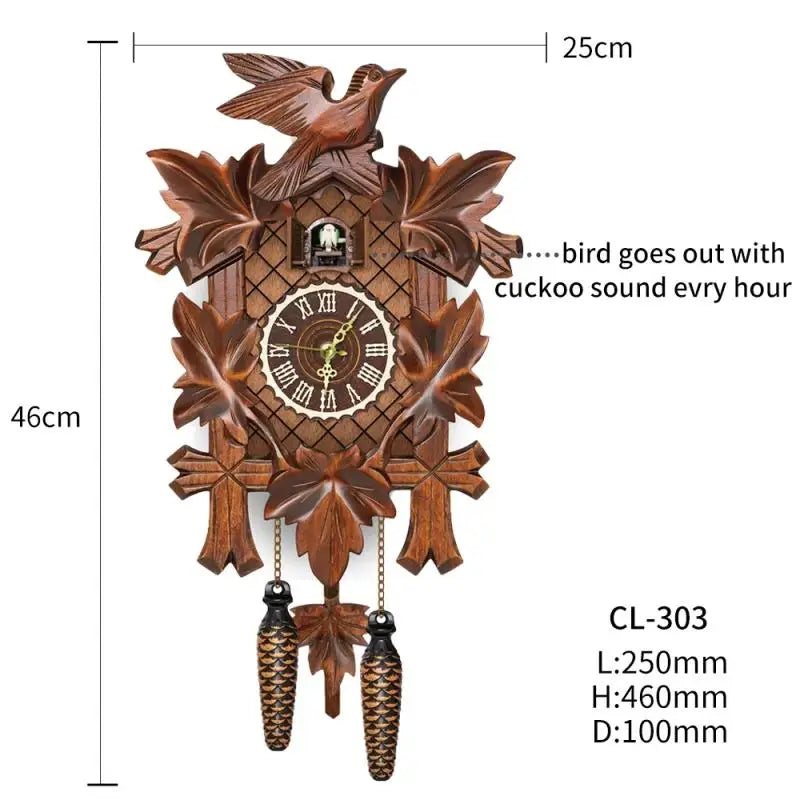 Traditionelle Kuckucksuhr aus Holz – Handgefertigte Wanddekoration