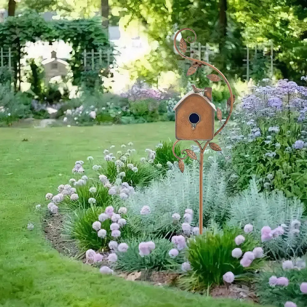 Elegantes Vogelhaus mit Pfahl – Luxuriöse Gartendekoration