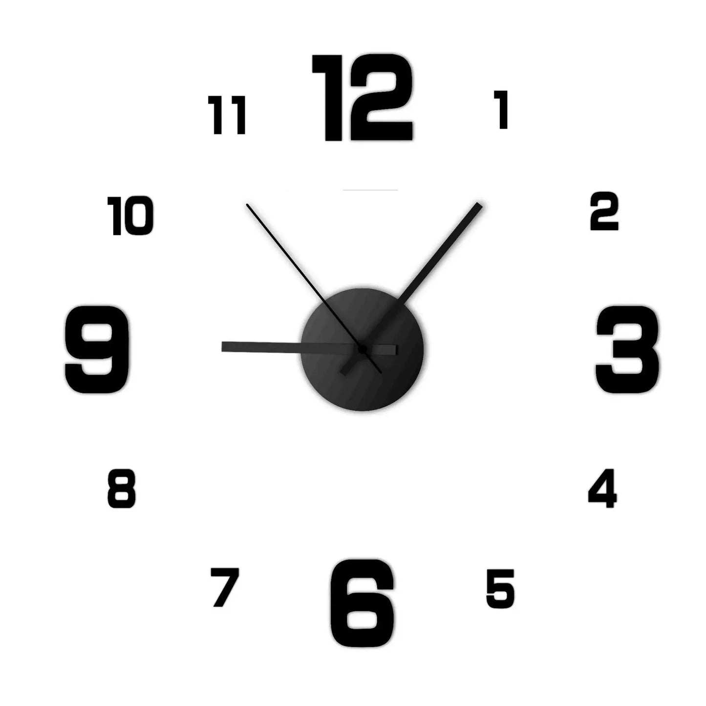 Moderne DIY Wanduhr ohne Rahmen – Stilvolle Wanddekoration für Wohn- und Büroräume