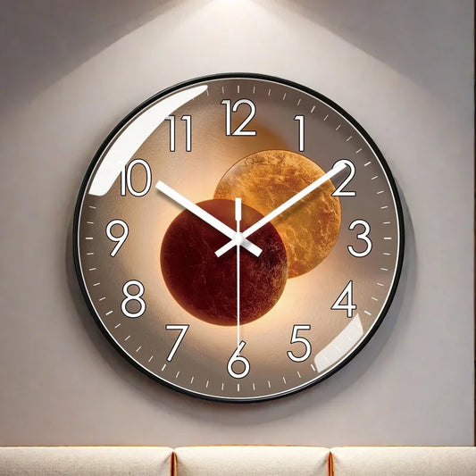 Moderne Stille Wanduhr 10/12 Zoll – Elegante Runde Uhr für Ihr Zuhause