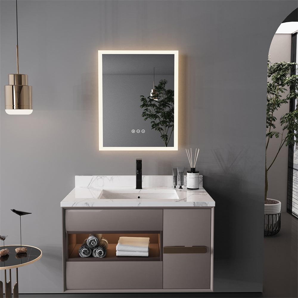 Beleuchteter Touchscreen Make-up Spiegel - Modernes Design mit einstellbarer LED-Beleuchtung