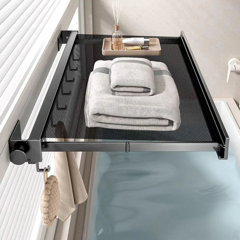 Minimalistische Handtuchstange mit Stauraum für elegantes Badezimmer