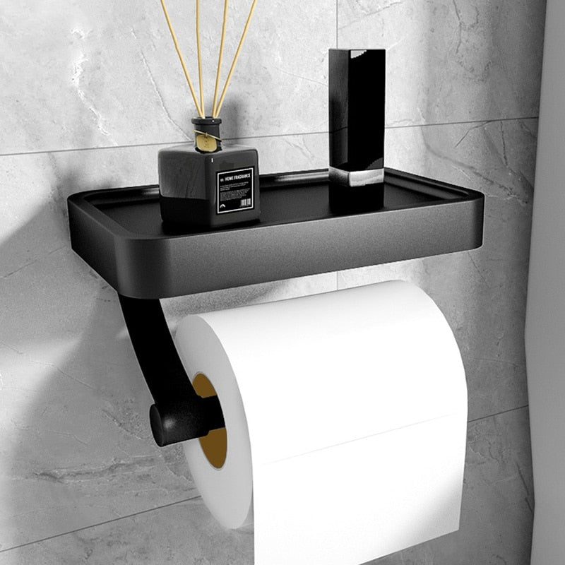 Funktioneller Toilettenpapierhalter mit praktischem Stauraum